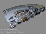 Перетяжка торпедо серой кожей Porsche Cayenne